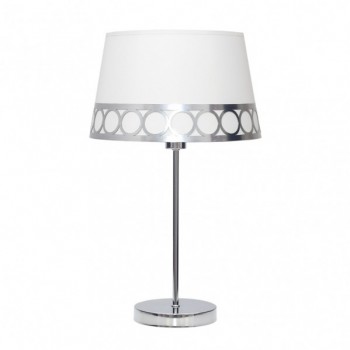 Distribuidor - Lâmpadas Diversas | Sobre Mesas Clássicas | SOBREMESA DALIA 1XE14 BLANCO/PLATA 44X25X25 CM Ref: 114871010